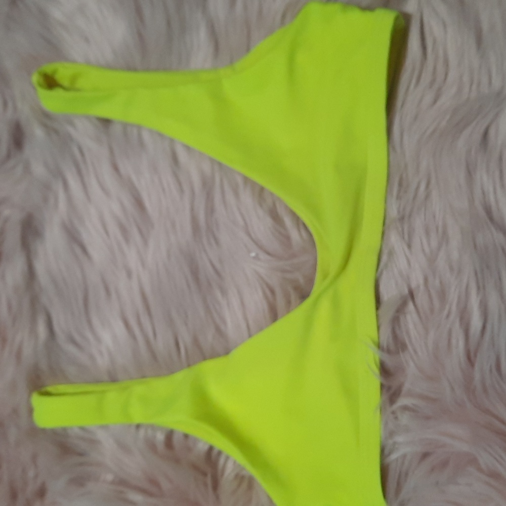 *SOLD*Shein neon green bikini top size small